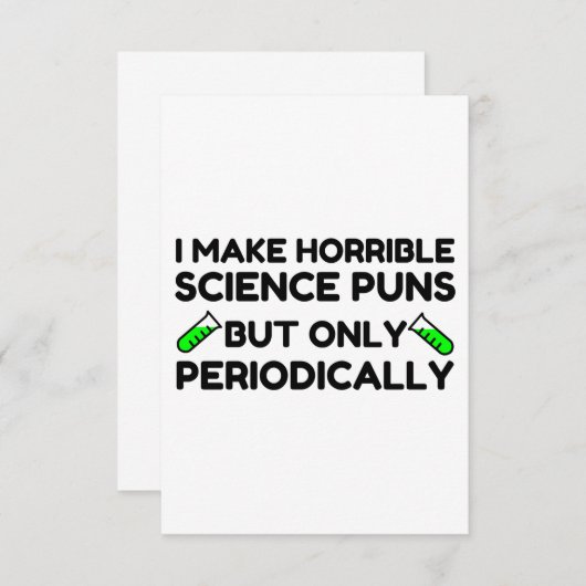 恐ろしい科学は定期的にパンチする サンキューカード (正面/裏面)