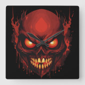 恐ろしい空洞 スクエア壁時計 (正面)