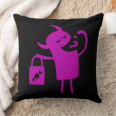 恐ろしい紫色のモンスタートリックまたはトリート装飾用クッション クッション (ブランケット)