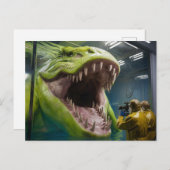 恐ろしい緑の先史時代の海底の怪物 ポストカード (正面/裏面)