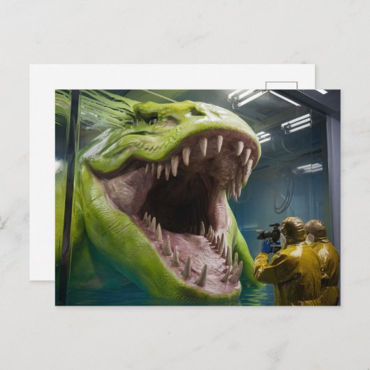 恐ろしい緑の先史時代の海底の怪物 ポストカード (正面/裏面)