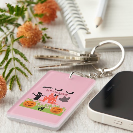 恐ろしい緑の手が土の中から現れる様子 キーホルダー (正面右)