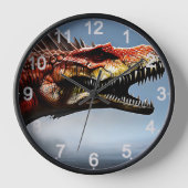 恐ろしい脊髄索恐竜 壁時計 (正面)
