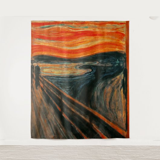 恐ろしい苦悩絵画のハロウィーンの自撮り撮り背景 タペストリー (正面)