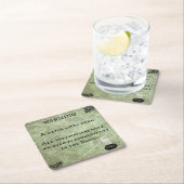 恐ろしい警告ハロウィーンの魔女が住んでいる スクエアペーパーコースター (インサイチュ)