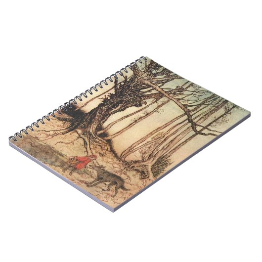 恐ろしい赤い乗馬フード ノートブック (左側)