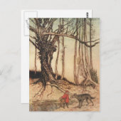 恐ろしい赤い乗馬フード ポストカード (正面/裏面)