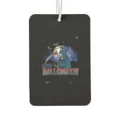 恐ろしい闇の夜ハロウィーンの邪悪なスケルトン カーエアーフレッシュナー (裏面)