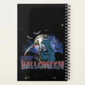 恐ろしい闇の夜ハロウィーンの邪悪なスケルトン プランナー手帳 (裏面)