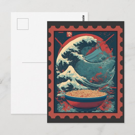 恐ろしい麺の嵐 ポストカード (正面/裏面)