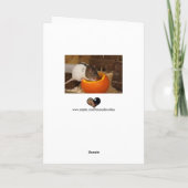 恐ろしい黒いフード付きラト食べのカボチャの種子 カード (裏面)