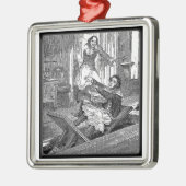 恐ろしいSweeneyのタッド理容師の椅子ペニー メタルオーナメント (左)