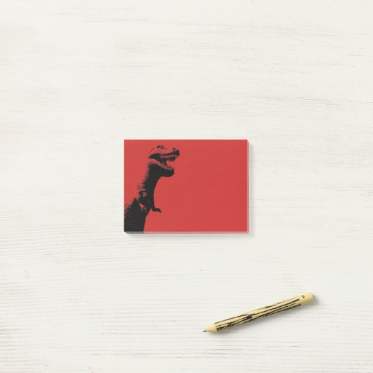 恐ろしいTレックスグラフィックイラストレーション ポストイット (デスク上)