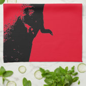 恐ろしいTレックス恐竜グラフィックイラストレーション キッチンタオル (折り畳み)