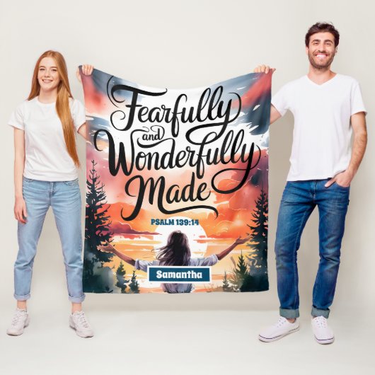 恐ろしくカスタム素晴らしいクリスチャンの女性を作った フリースブランケット (インサイチュ)