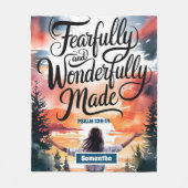 恐ろしくカスタム素晴らしいクリスチャンの女性を作った フリースブランケット (正面)