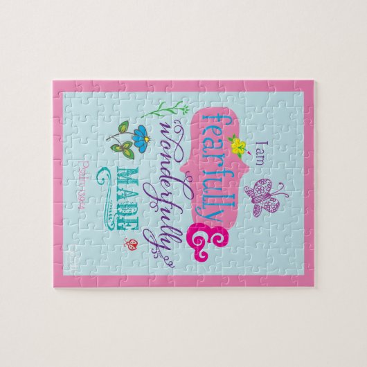 恐ろしくガーリー素晴らしく作られた聖書の詩 ジグソーパズル (横)