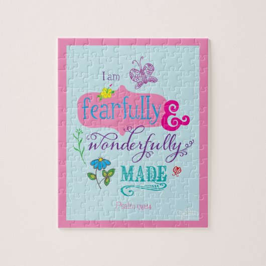 恐ろしくガーリー素晴らしく作られた聖書の詩 ジグソーパズル (縦)