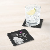 恐ろしく不思議な作りのかわいい女の子クリスチャン スクエアペーパーコースター (インサイチュ)