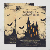 恐ろしく楽しいハロウィンパーティーのご招待 招待状 (正面/裏面)