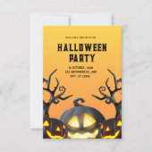 恐ろしく笑わされる：ハロウィーンの場所 招待状 (正面)