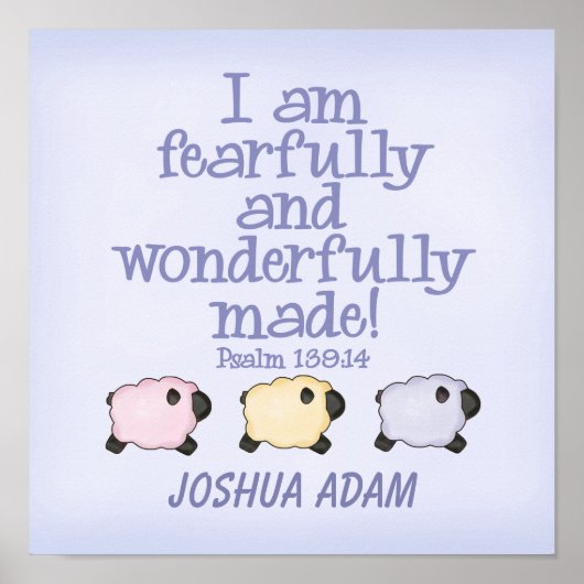 恐ろしく素晴らしい12x12プリント – 青 ポスター (正面)