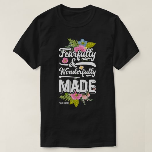 恐ろしく素晴らしく作られたキリスト教のデザイン Tシャツ (デザイン正面)