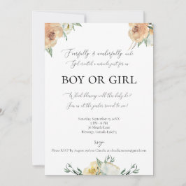 恐ろしく素晴らしく作られたジェンダーリビール招待状 招待状