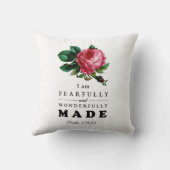 恐ろしく素晴らしく作られた聖句バラ クッション (裏面)