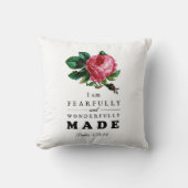 恐ろしく素晴らしく作られた聖句バラ クッション (正面)