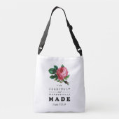 恐ろしく素晴らしく作られた聖句バラ クロスボディバッグ (裏面)