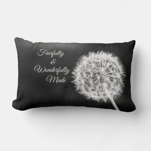 恐ろしく素晴らしく作られた聖書の詩 ランバークッション (正面)