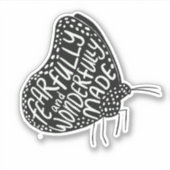 恐ろしく素晴らしく作られた蝶のシール シール (正面)