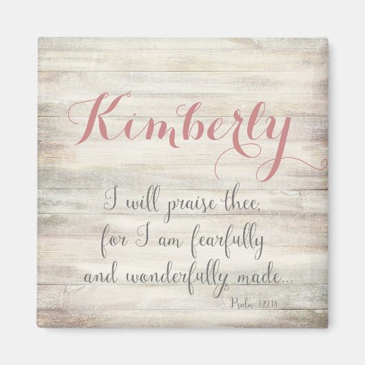 恐ろしく素晴らしく作られた- Ps.139:14 マグネット (正面)