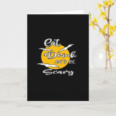 恐ろしく面白い名言 飲んで食べて怖がろう カード (黄色い花)