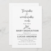 恐ろしく、素晴らしいベビー献身 招待状 (正面/裏面)