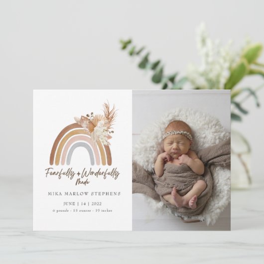 恐ろしく、素晴らしく作られたベビー発表 招待状 (スタンド正面)