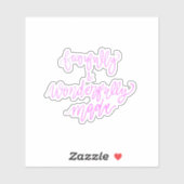 恐ろしく、素晴らしく作られた シール (シート)