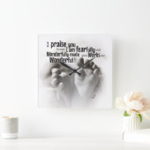 恐ろしく、素晴らしく作られた スクエア壁時計 (ホーム)