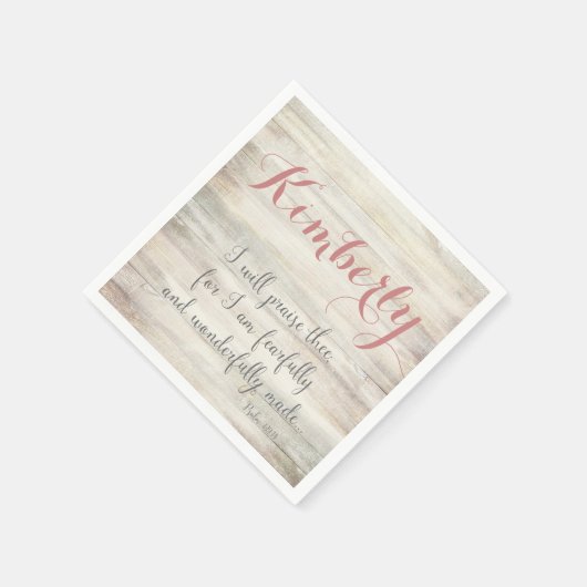 恐ろしく、素晴らしく作られた – Ps.139:14 スタンダードカクテルナプキン (角)