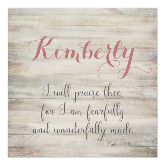 恐ろしく、素晴らしく作られた – Ps.139:14 ポスター (正面)