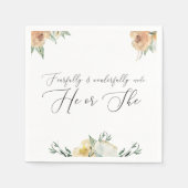 恐ろしく、素晴らしく性別がナプキンを明らかにする スタンダードカクテルナプキン (正面)