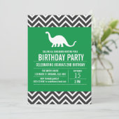 恐カスタム竜の誕生日パーティーの少年への招待 招待状 (スタンド正面)