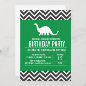 恐カスタム竜の誕生日パーティーの少年への招待 招待状 (正面/裏面)