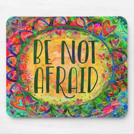 恐カラフル感動的れなく引用文かわいらし マウスパッド (正面)