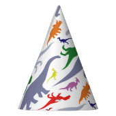 恐カラフル竜の模様 パーティーハット (左)