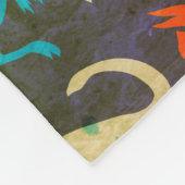 恐カラフル素朴パーソナライズされた竜 フリースブランケット (角)