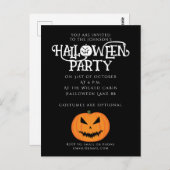 恐クールろしいジャック・オランタンのハロウィーン招待 ポストカード (正面/裏面)