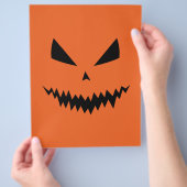 恐クールろしいジャック・オランタン顔ハロウィーンフライヤー チラシ (手)