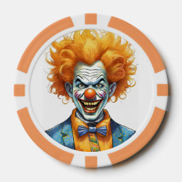 恐パーソナライズされた怖ピエロ複合トランプのポーカーチップ ポーカーチップ